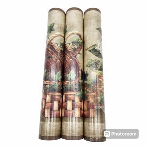 Rosedale Wallpaper Border Basket Weave Ivy Rustic 3 Rolls Design #8